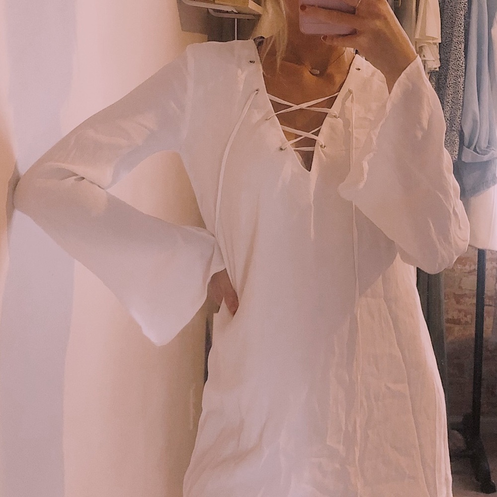 Forever 21 white flowy dress